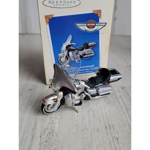 Hallmark 2003 100th anniversary Ultra Classic Electra Glide ornament Xmas motorc - Picture 1 of 6